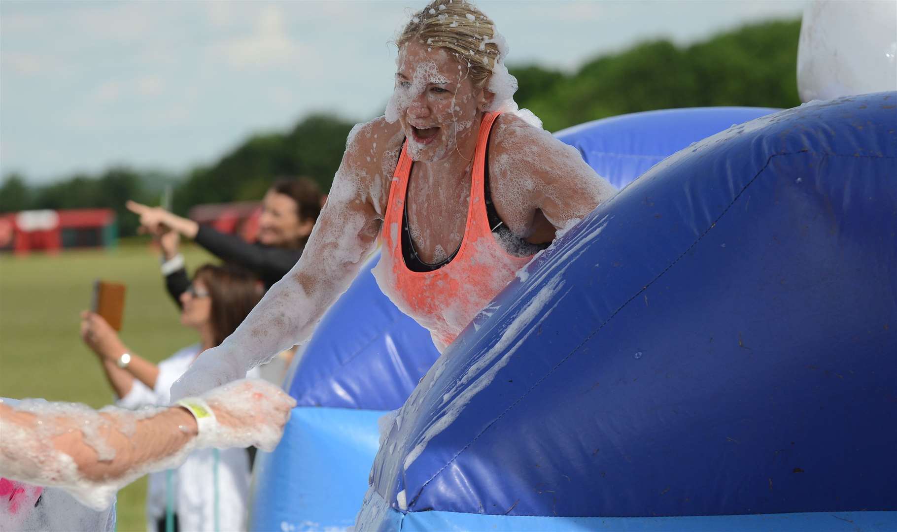 Foamy, inflatable fun when it was at Brands Hatch Picture: Gary Browne