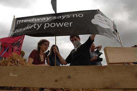 Climate campers on guard during last summer's protest