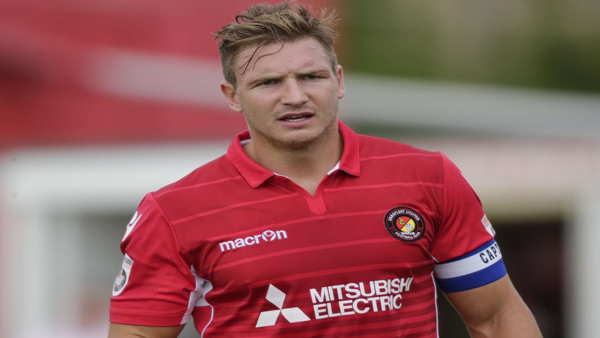 Injured Ebbsfleet captain Dave Winfield Picture: Martin Apps