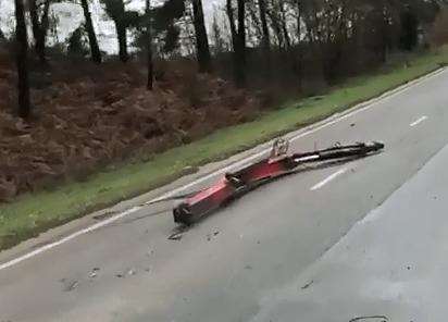 There is also debris on the road from the lorry, BK Waste (5829266)