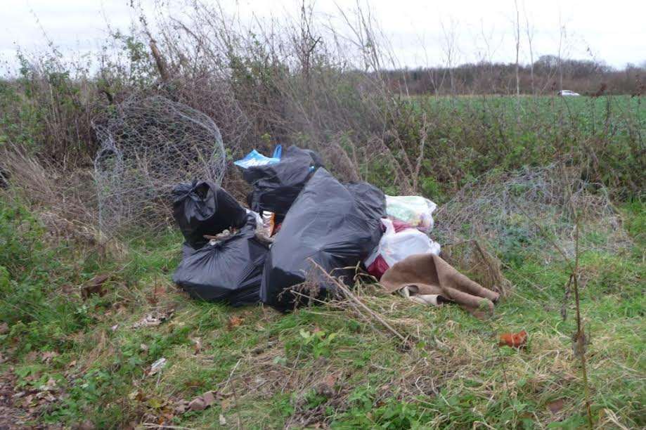 The group left piles of rubbish in their wake