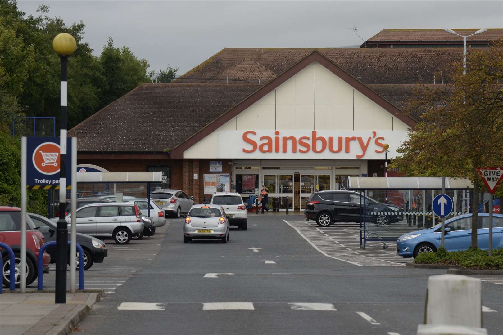 Shoppers at the Chestfield Sainsbury's store (pictured) were "upset" a two minute silence was interrupted by a tannoy announcement. Picture: Chris Davey