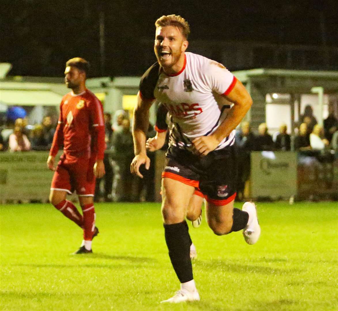 Aaron Millbank was on target at Foxbury Avenue. Picture: Paul Willmott