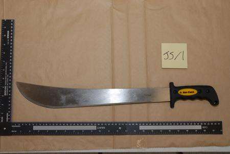 Machete used in Folkestone robbery