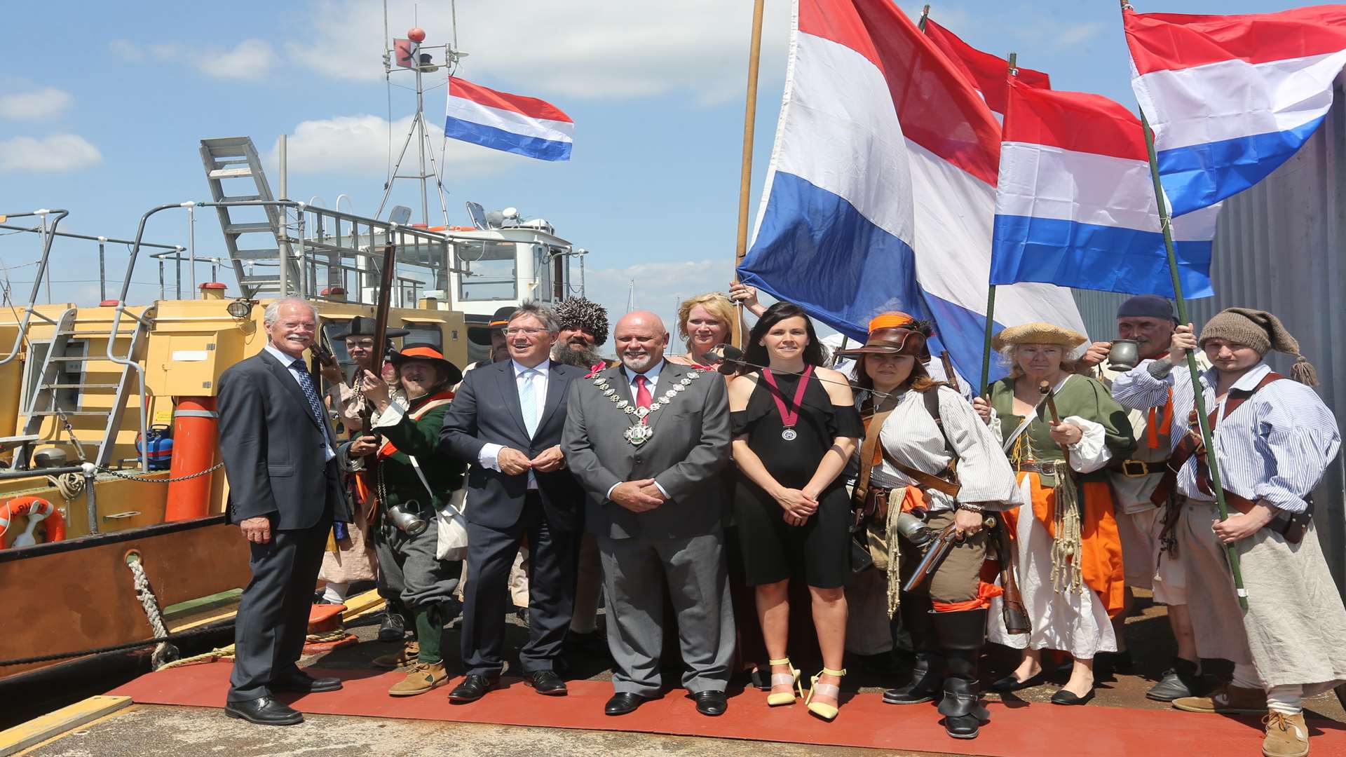 Flag ceremony at Queenborough