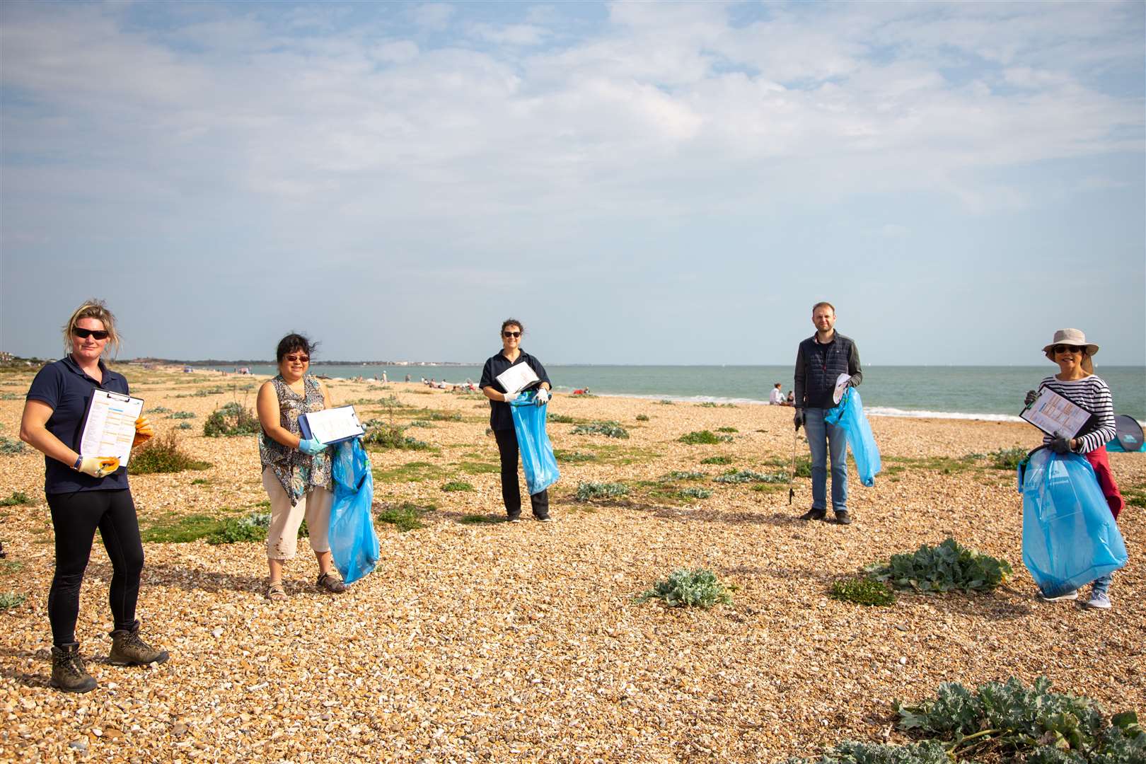 Volunteers cleaned up small sections of beach within their own support bubbles (Marine Conservation Society/PA)