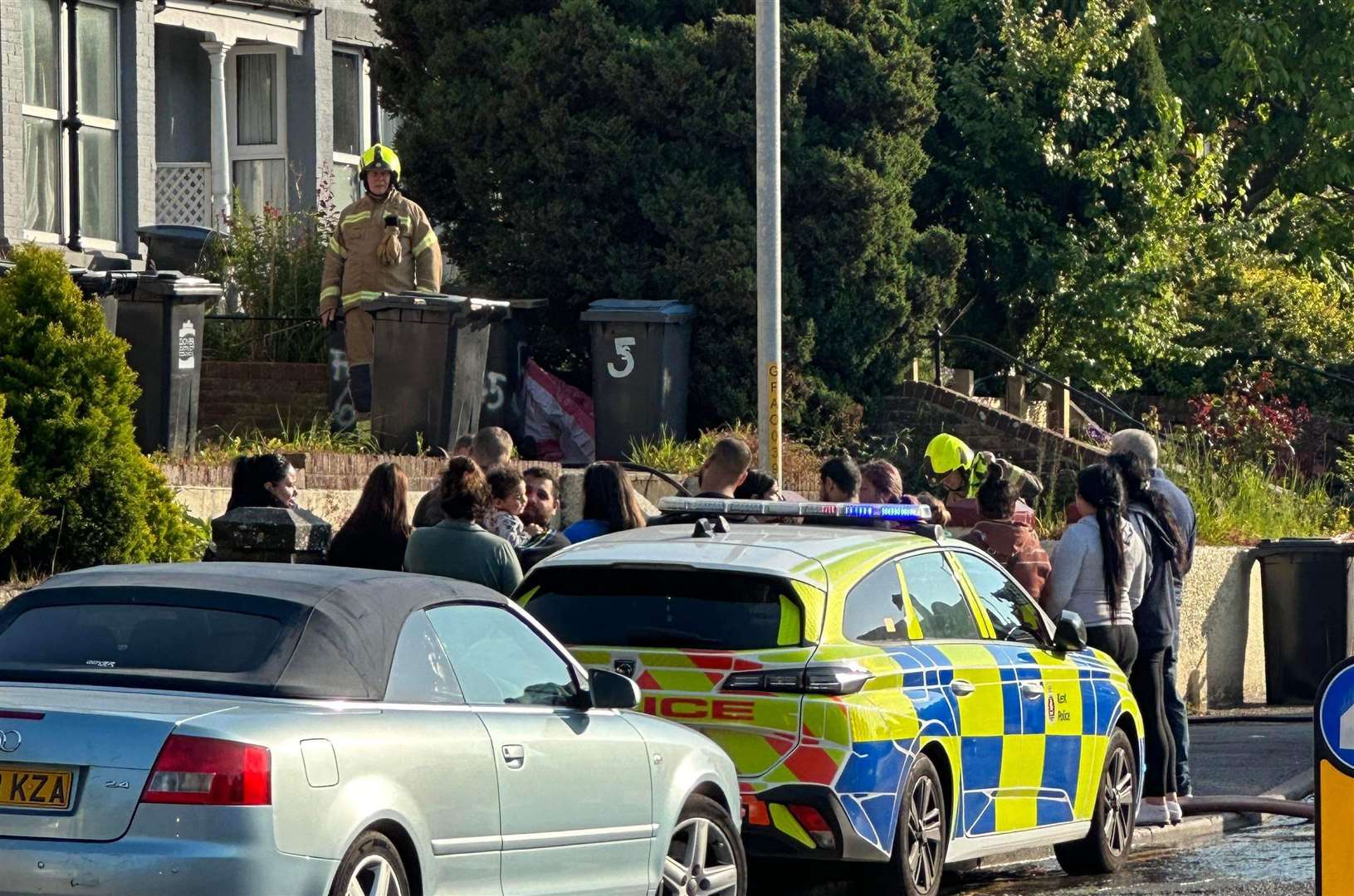 Police have also been pictured at the scene. Picture: David Joseph Wright