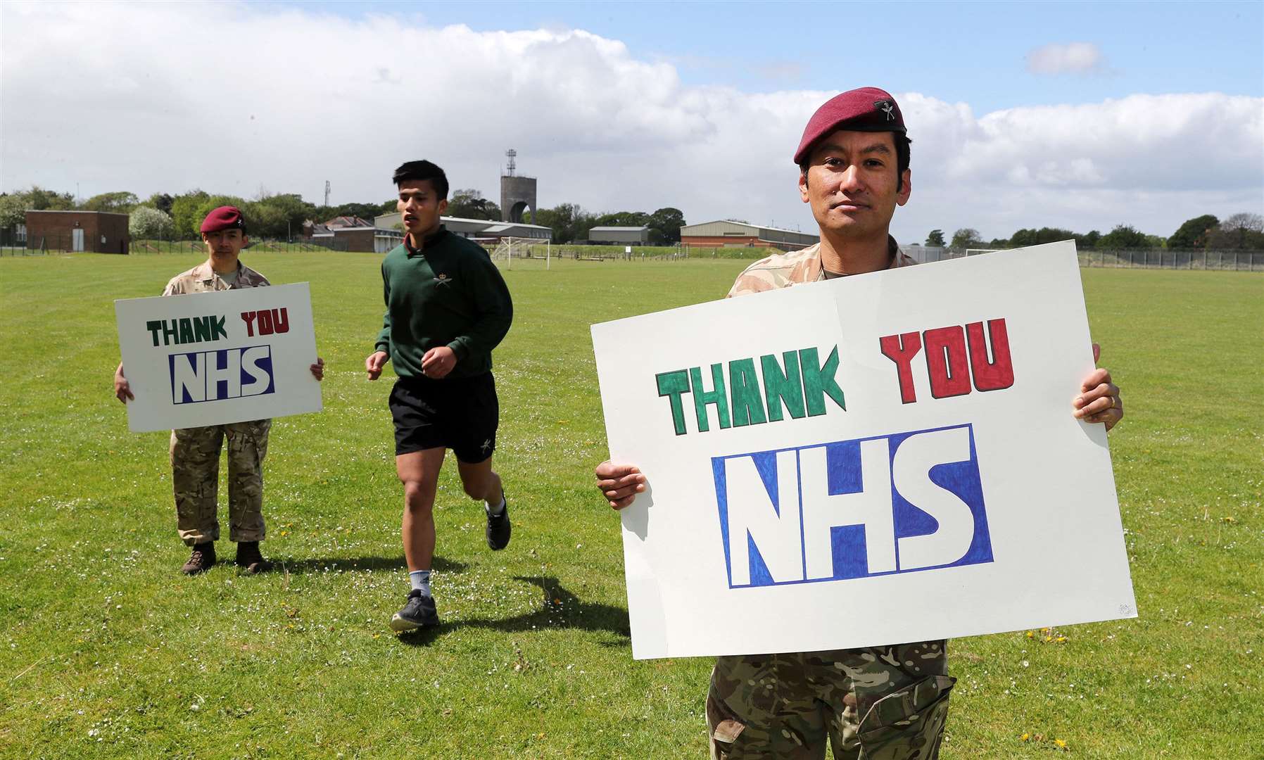 Sgt Indra Grung, Cpl Naresh Rai, of The Royal Gurkha Rifles based at Sir John Moore Barracks in Shorncliffe, Folkestone, took part in a charity run around the camp over four days in aid of the NHS, to equal the distance of running form Lands End to John O’Groats.