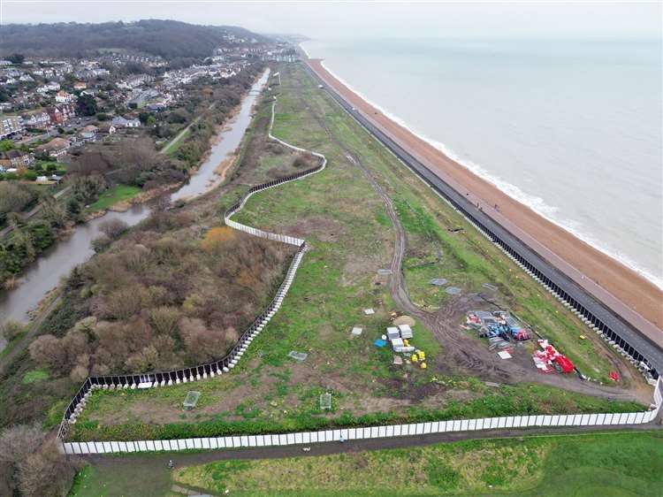 The hoardings cost £300,000 to put up around the Princes Parade scheme