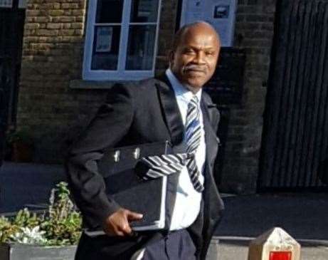 Roy Robinson, pictured outside The Guildhall in Sandwich, where the inquest is taking place