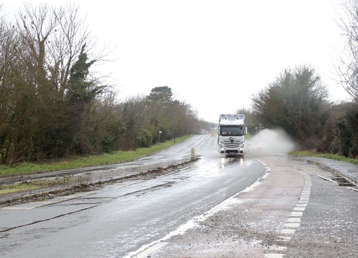 Flooding on Rochester Road, Higham Picture: UKNIP