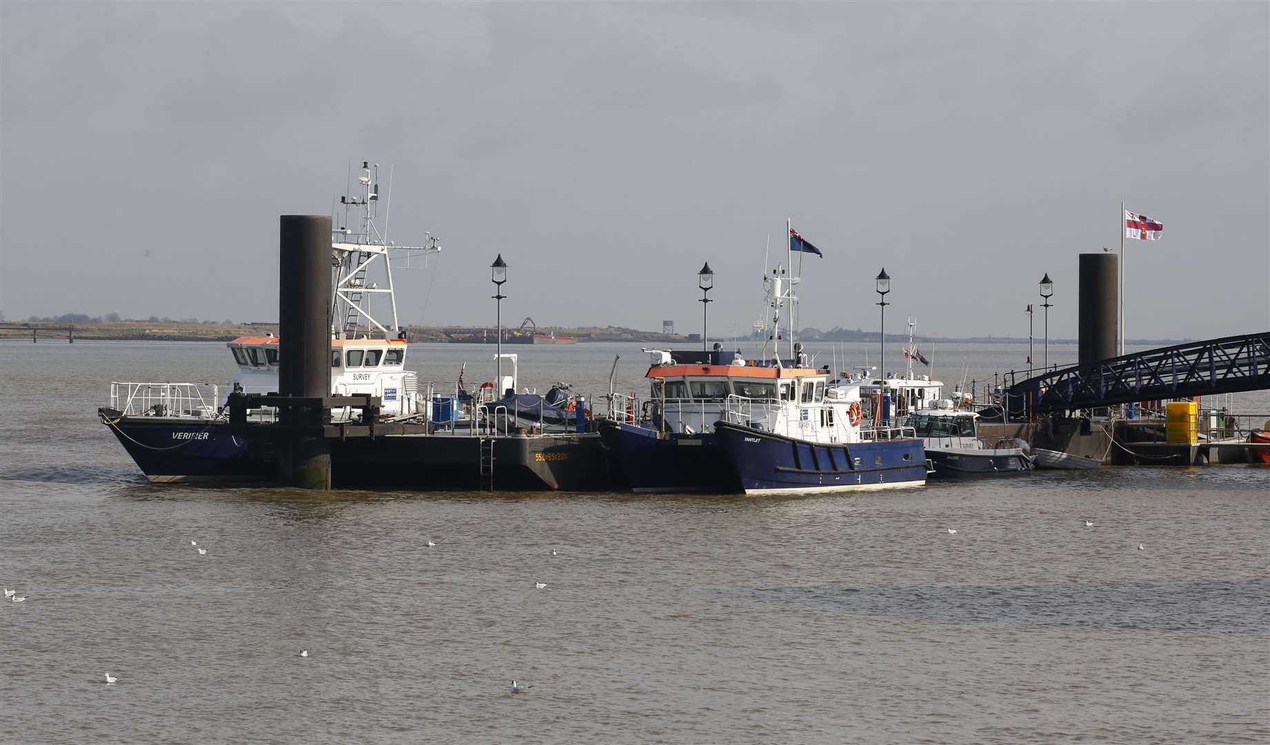 RNLI berth, London Port Authority. River Thames, Gravesend. Picture: Martin Apps