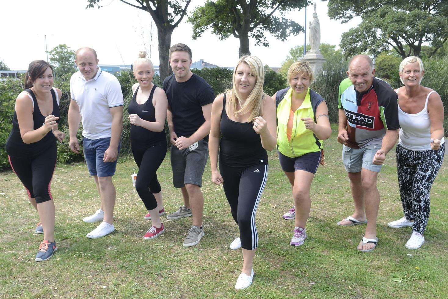 Carla Goodwin with family and friends who are doing a charity run in aid of Asthma UK in memory of her son Joshua