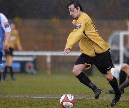 Steve Elliot prepares to let fly against Wealdstone.