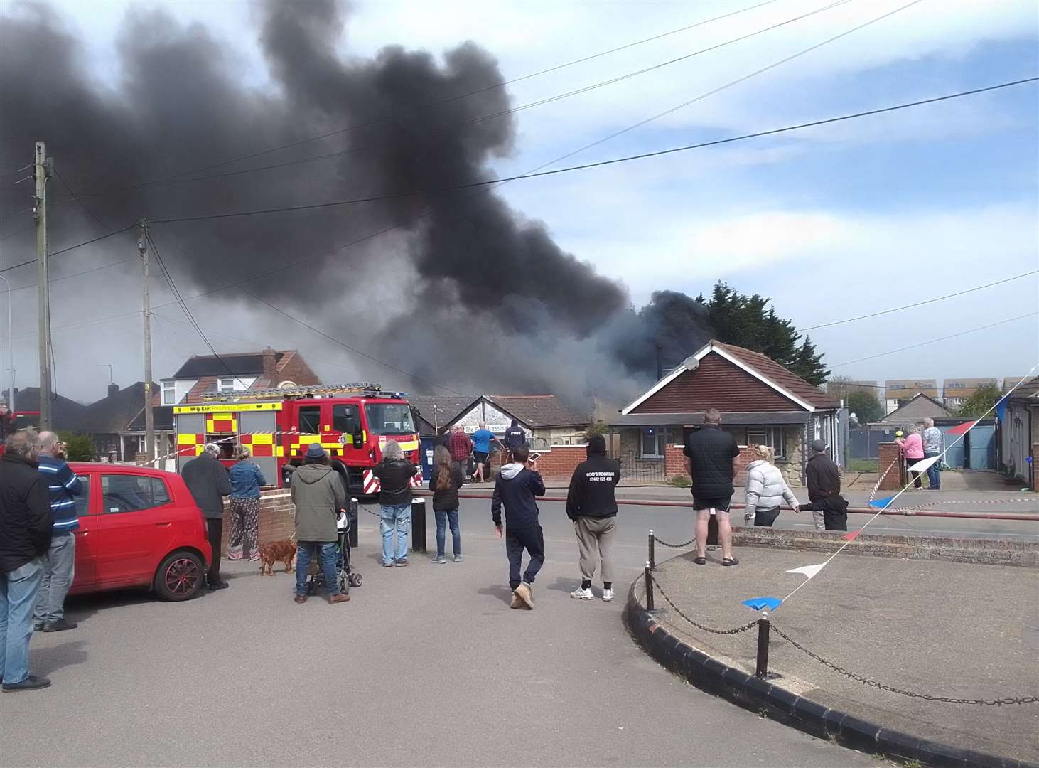 Part of Leysdown Road has been shut off after a fire