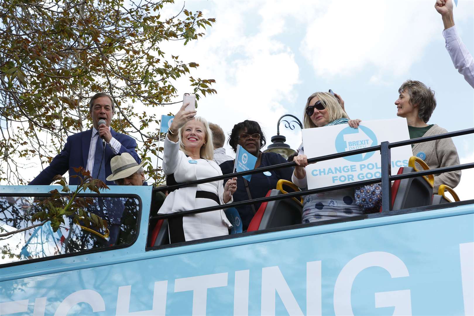 Brexit Party leader Nigel Farage visits Rochester ahead of the European Elections. Picture: Andy Jones