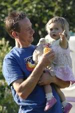 James Beckett with his daughter Lilly. Picture by Matt Reading