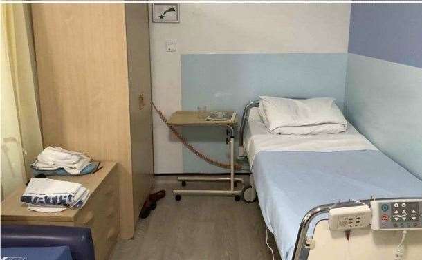 Bed bay at Ruby ward in Medway Maritime Hospital. Picture: Kent and Medway CCG