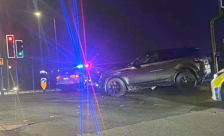 Police were called to a crash at the junction in Ashford on Saturday night. Picture: James Hazeldon