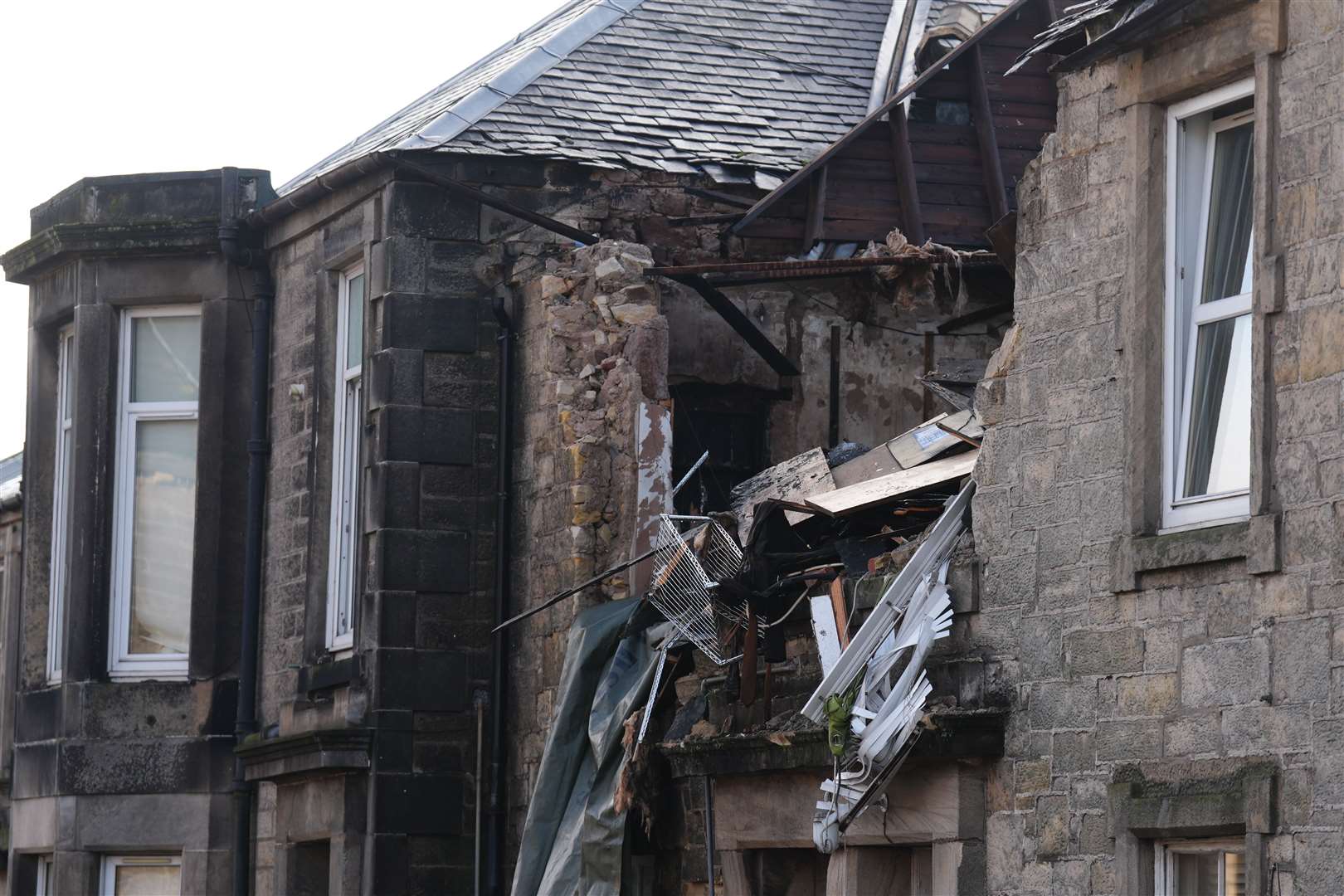 The building has been badly damaged (Andrew Milligan/PA)