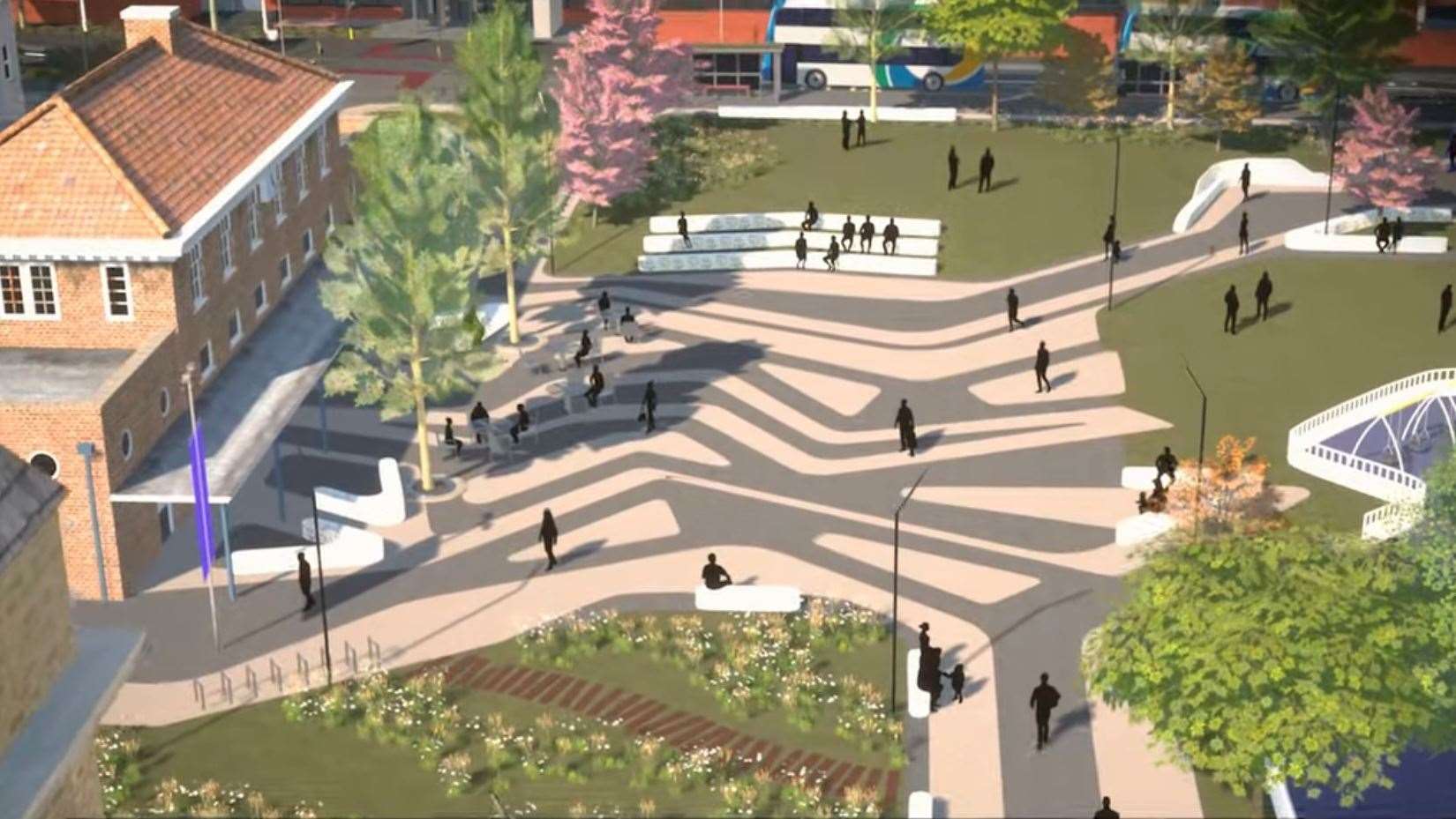 The green space will come with a play park, cycle paths and new seating. Picture: FHDC