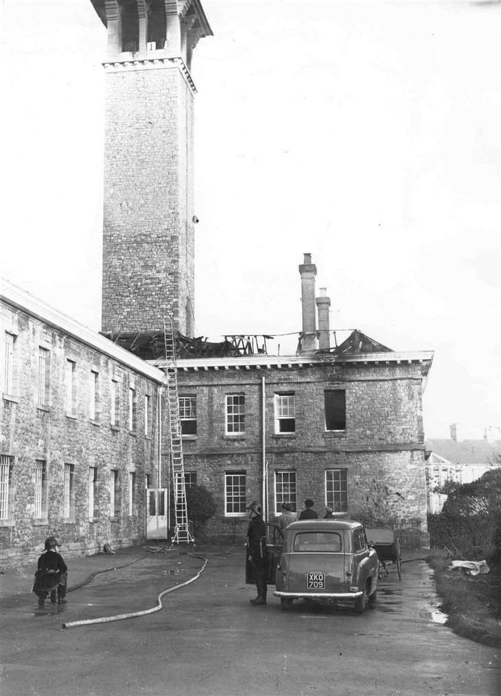 The ventilation tower collapsed later killing six people