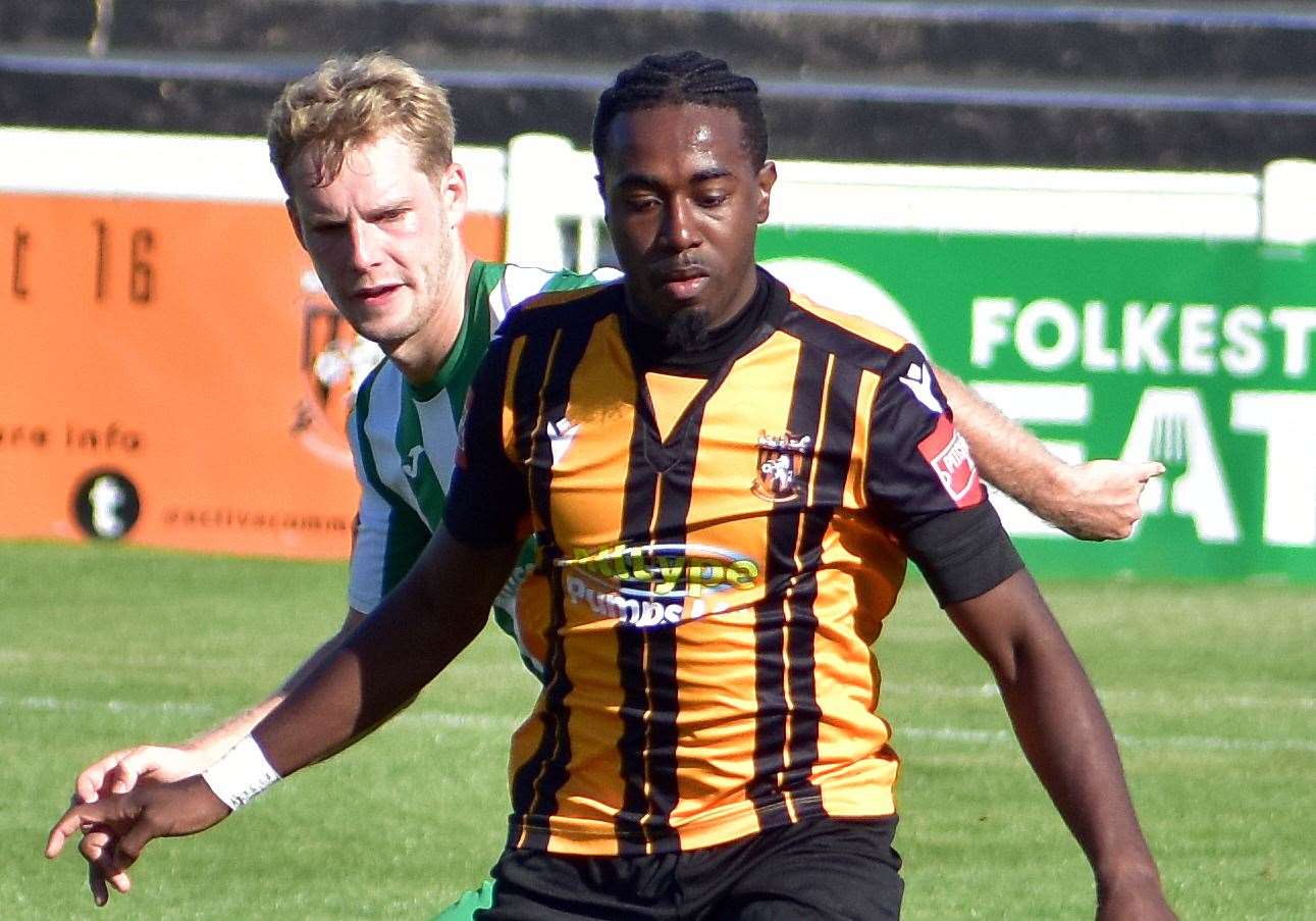 Ira Jackson - scored twice for Folkestone Invicta on Saturday. Picture: Randolph File