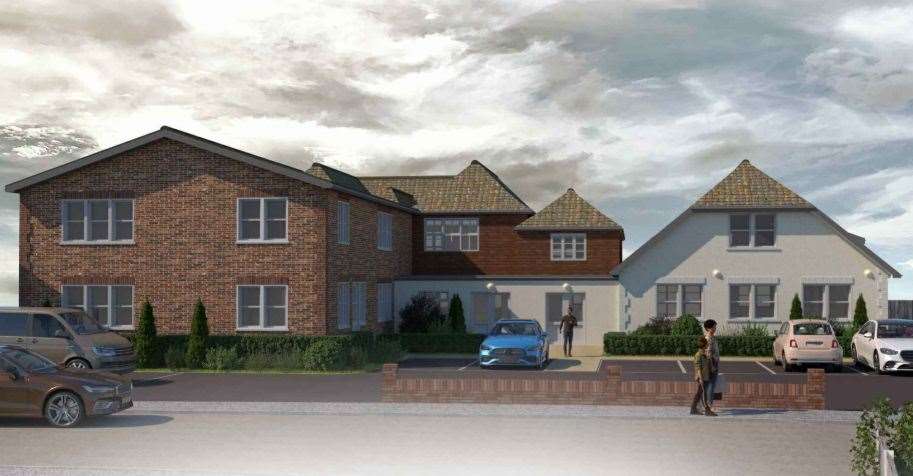 A proposed image of how the development in Bentley Road, Willesborough, Ashford, would look. Picture: Ubique Architects