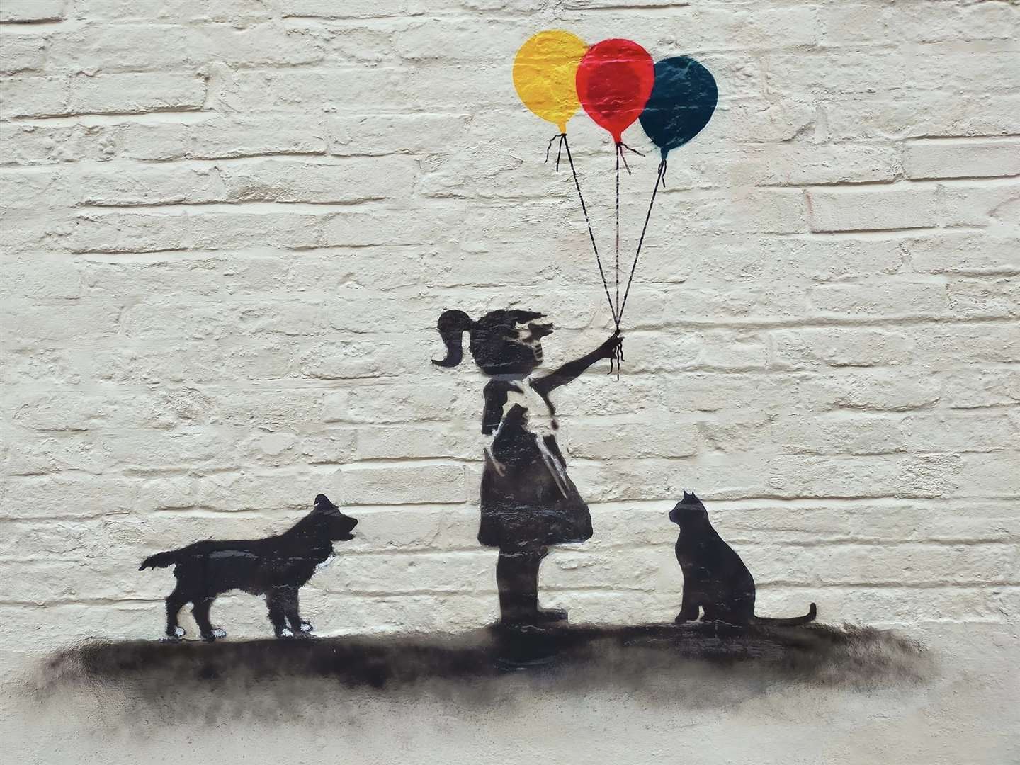 The Banksy inspired piece in Sandwich has been updated. Picture: Sharon Mundie