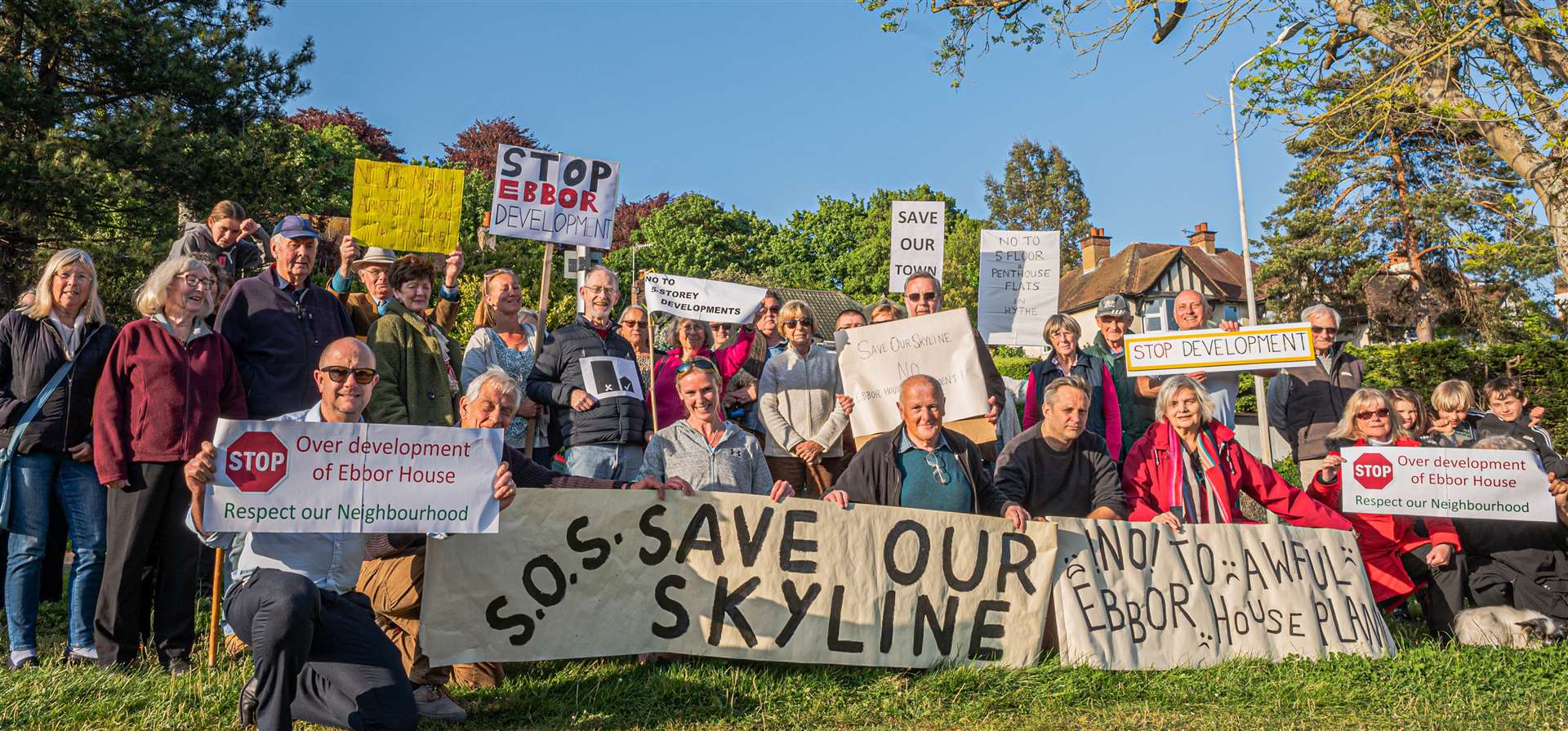 People in Hythe are uniting against plans for five-storey apartment blocks at Ebbor House. Picture: Dave Hall
