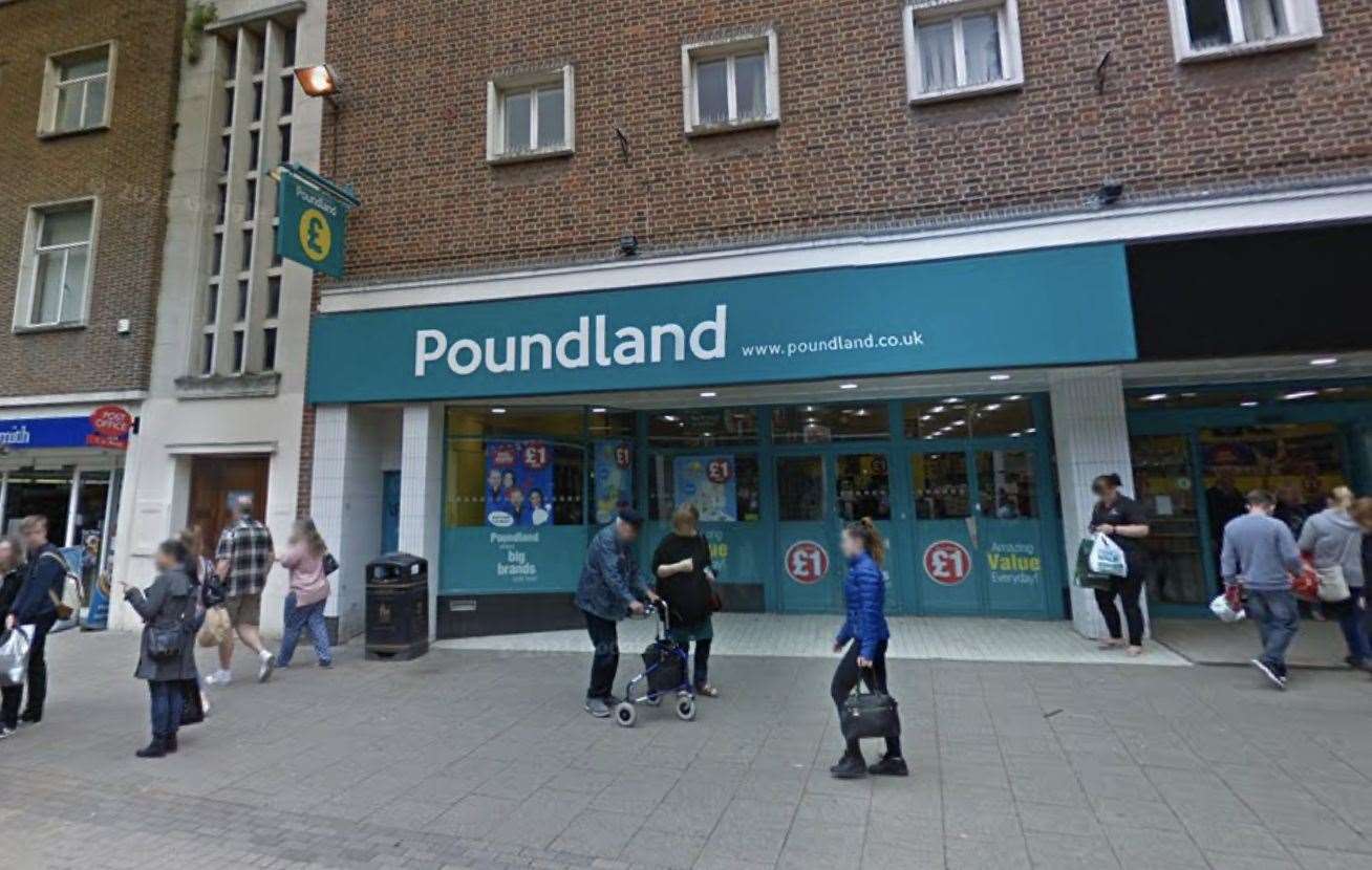 The attack occurred outside Poundland in St George's Street, Canterbury. Photo: Google Maps