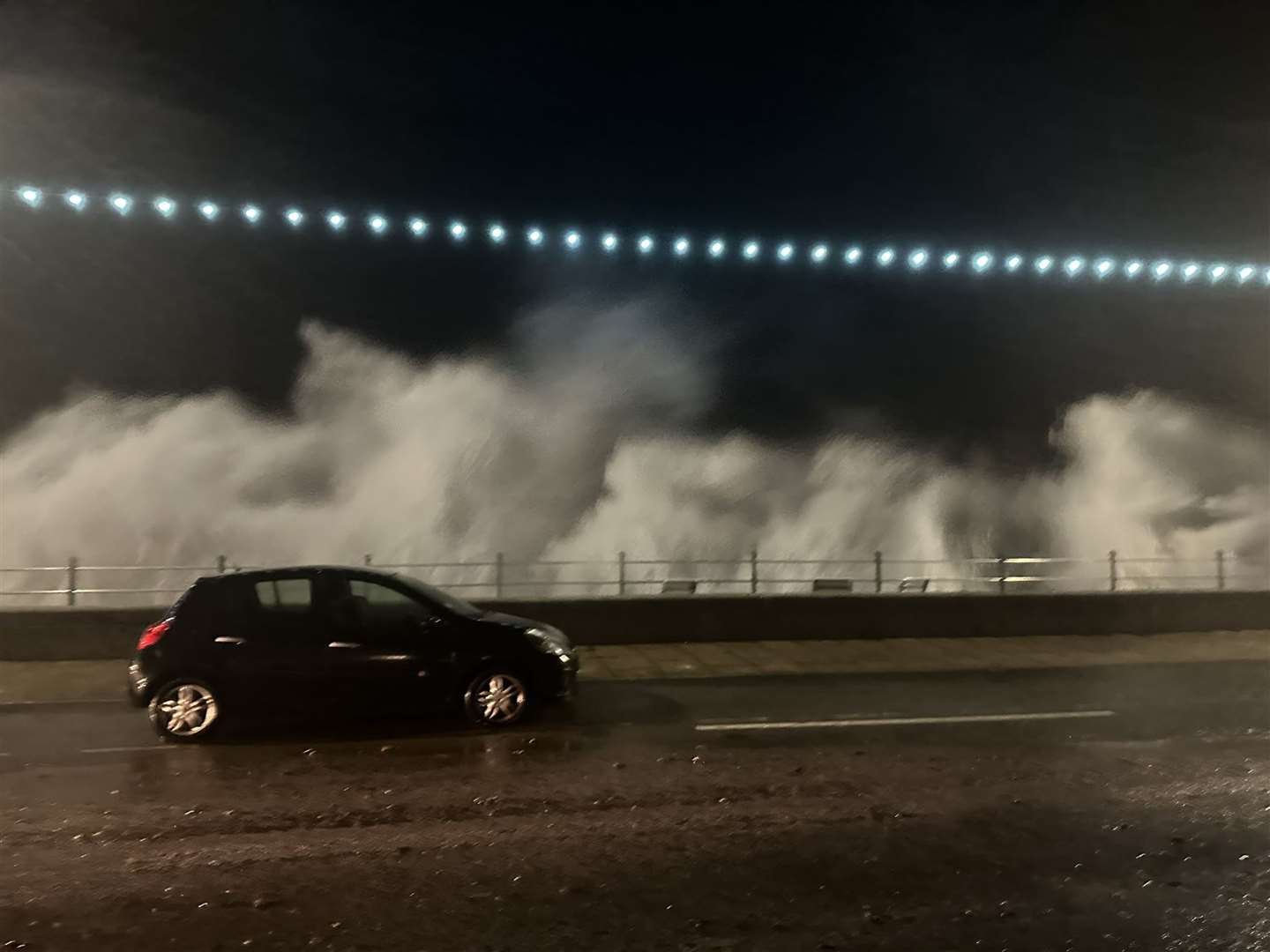 Waves crashing over the sea wall in Penzance, Cornwall (David Haigh/PA)