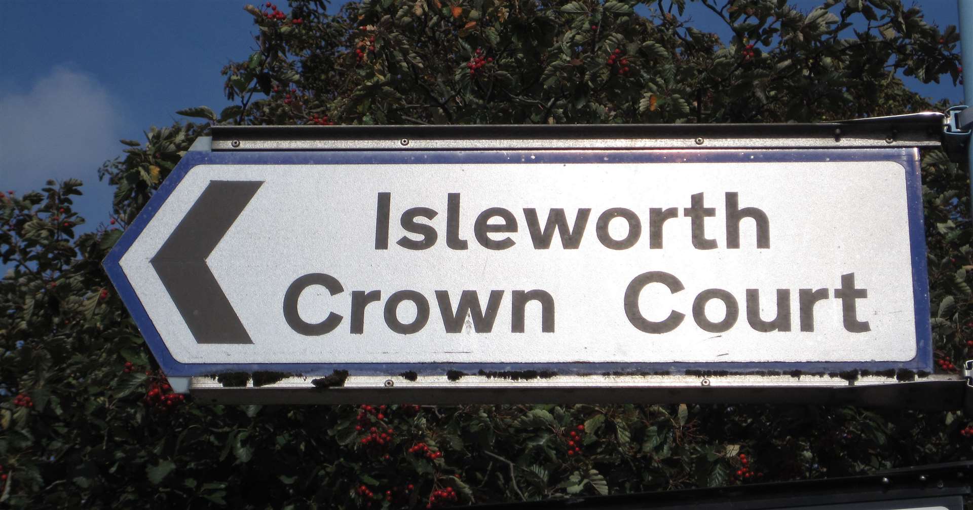 A general view of signage near Isleworth Crown Court in Isleworth (Margaret Davis/PA)