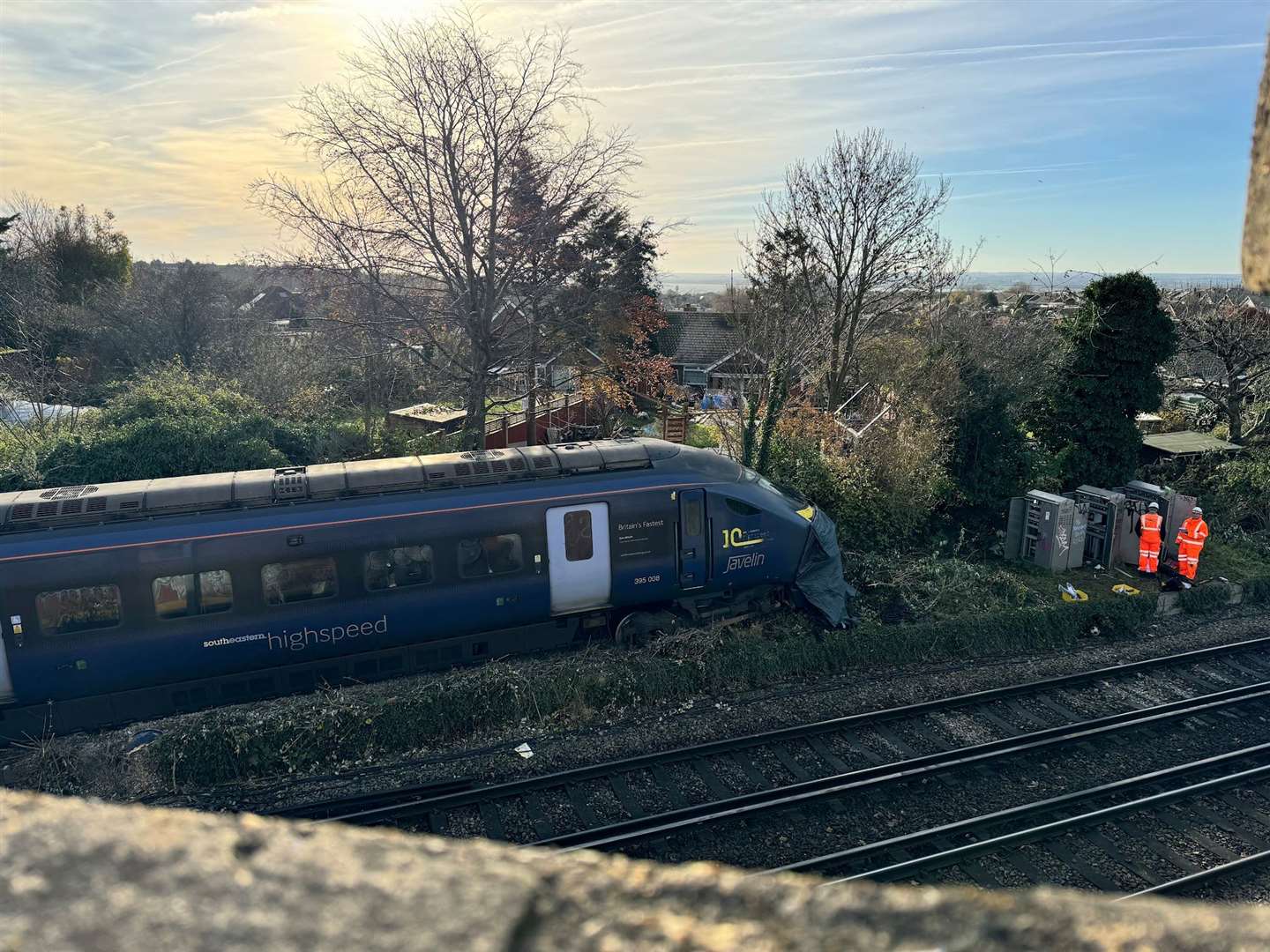 The train came off the tracks near Ramsgate railway station