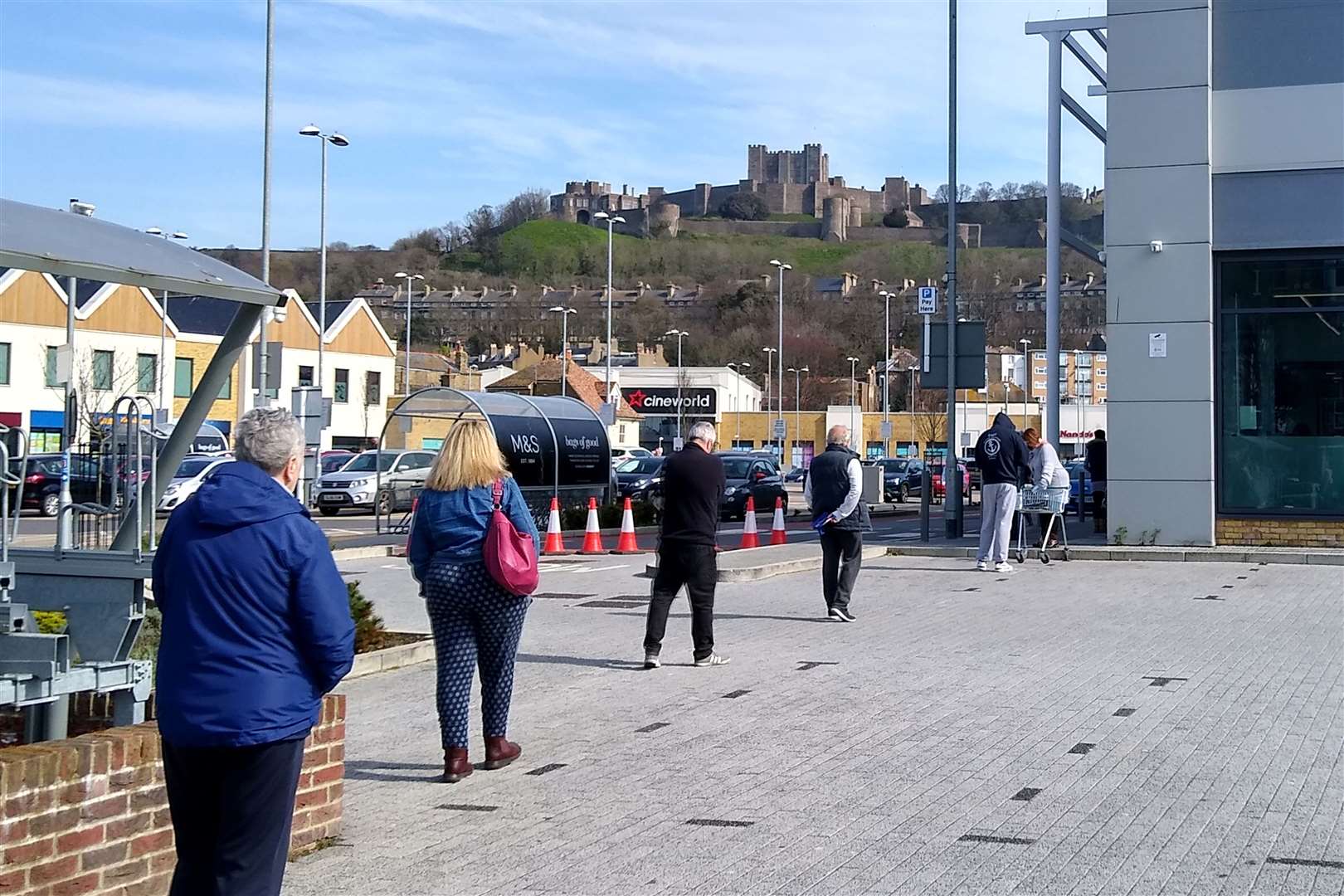 Social distancing has become a fact of life since the first lockdown. Dover, March 2020. Picture: Paul Amos.
