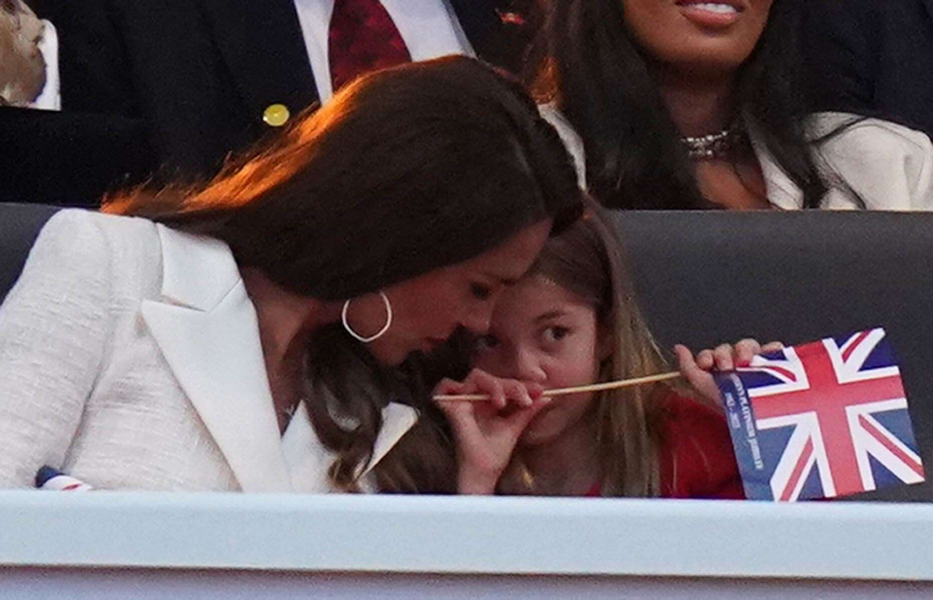 The Duchess of Cambridge and Princess Charlotte (Jacob King/PA)