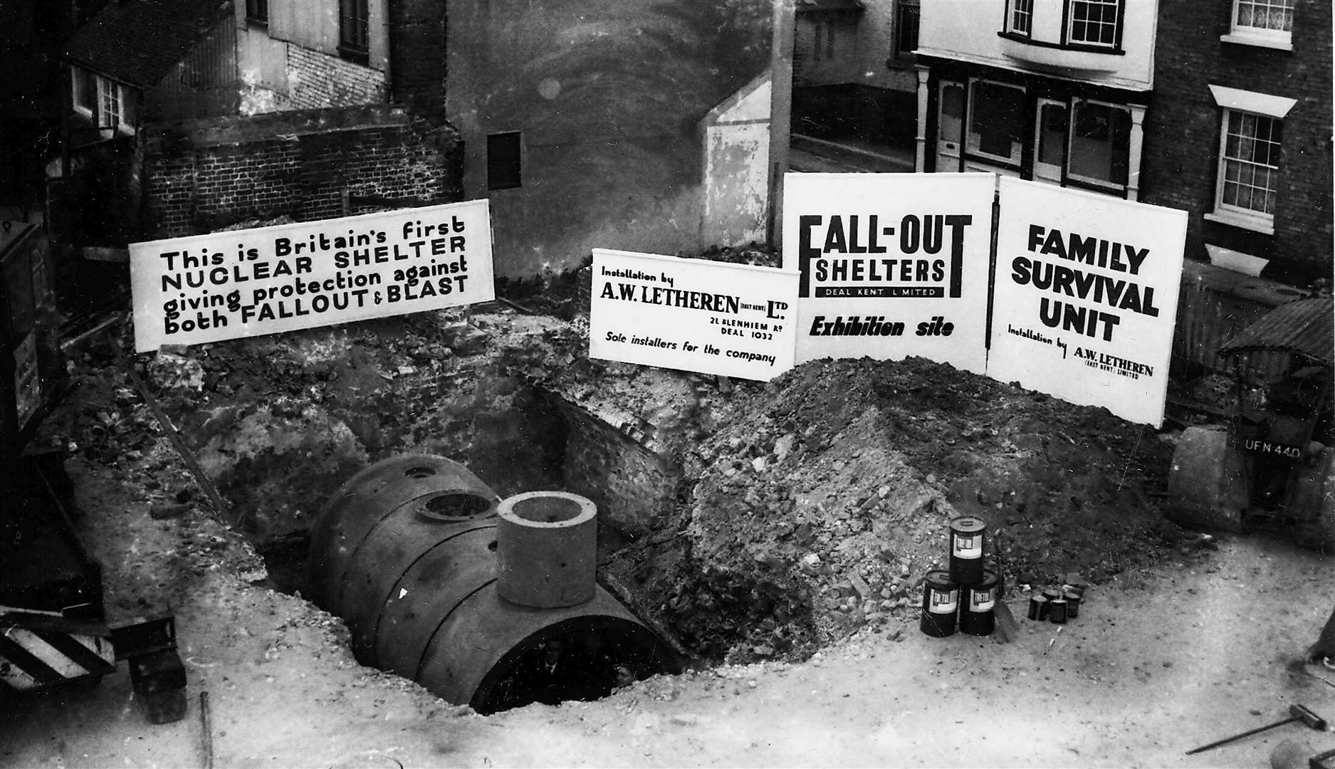 Nuclear shelters were erected throughout Kent