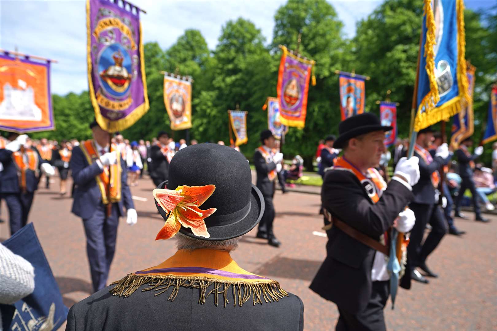 Members of the Grand Orange Lodge of Ireland (Niall Carson/PA)