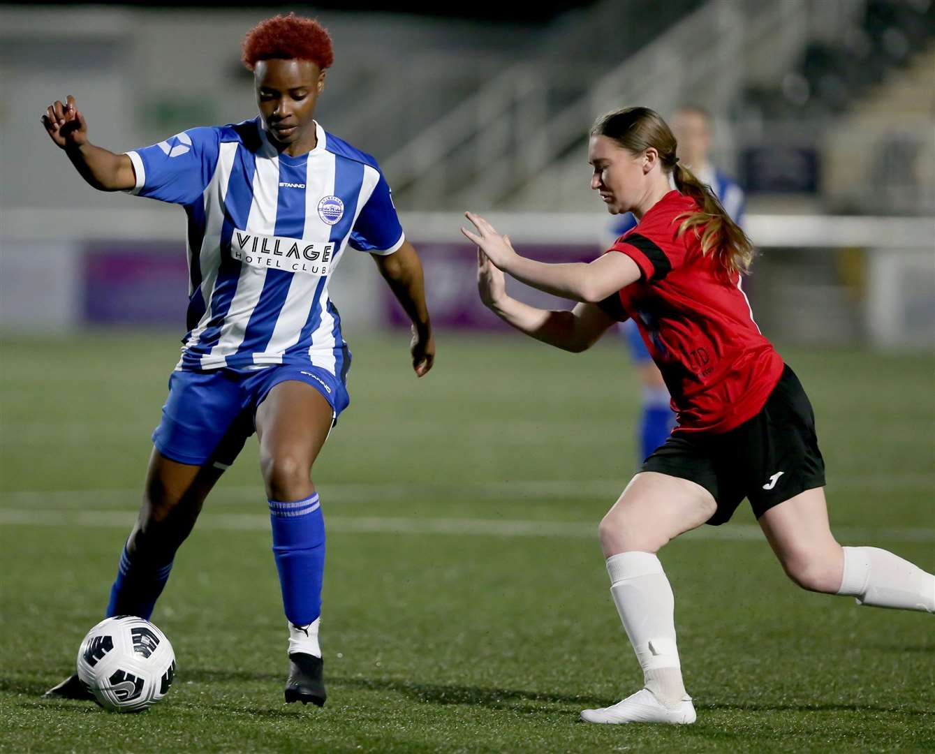 Aylesford Ladies on the ball against Gillingham Women. Picture: PSP Images