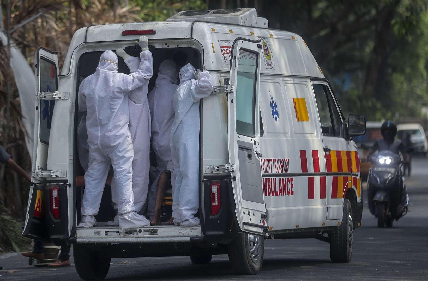 Health workers in Mumbai (Rafiq Maqbool/AP)