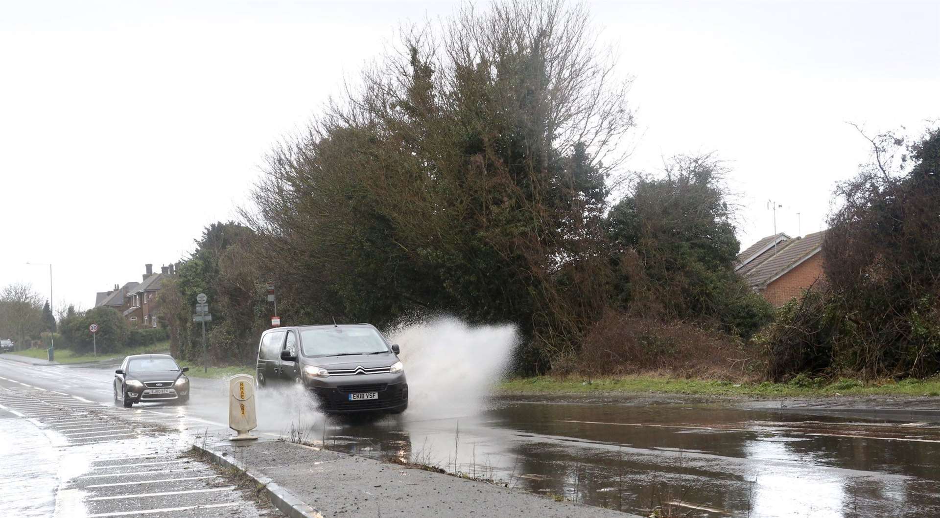 Flooding on Rochester Road, Higham Picture: UKNIP