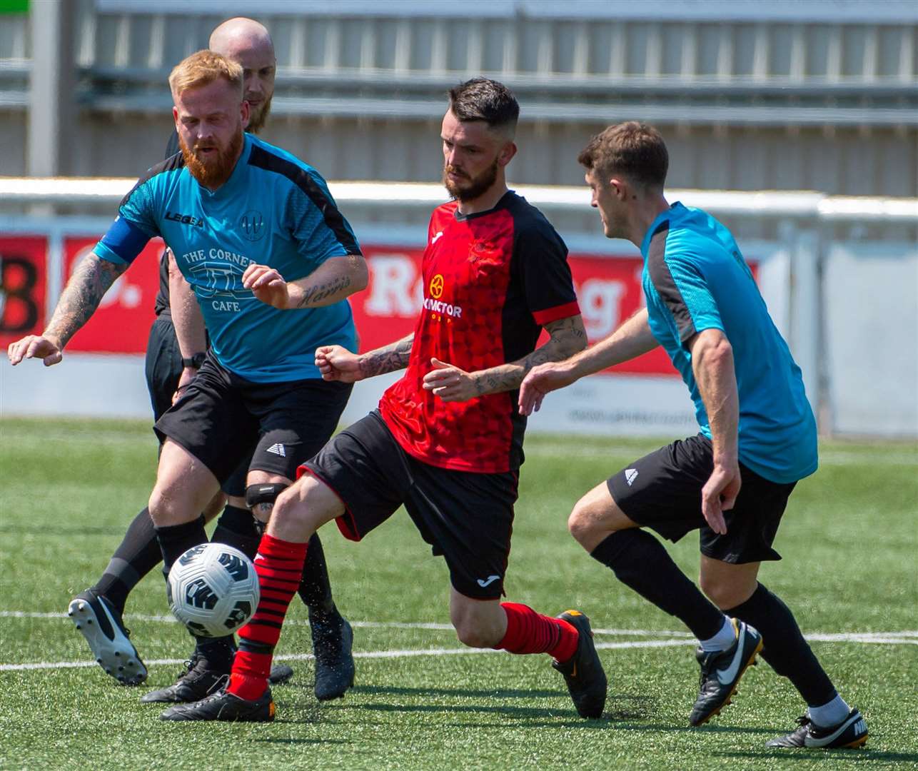 Woodnesborough reserves (blue) double up against Bocca Juniors in the DFDS Junior Cup C Final. Picture: Ian Scammell/PSP Images