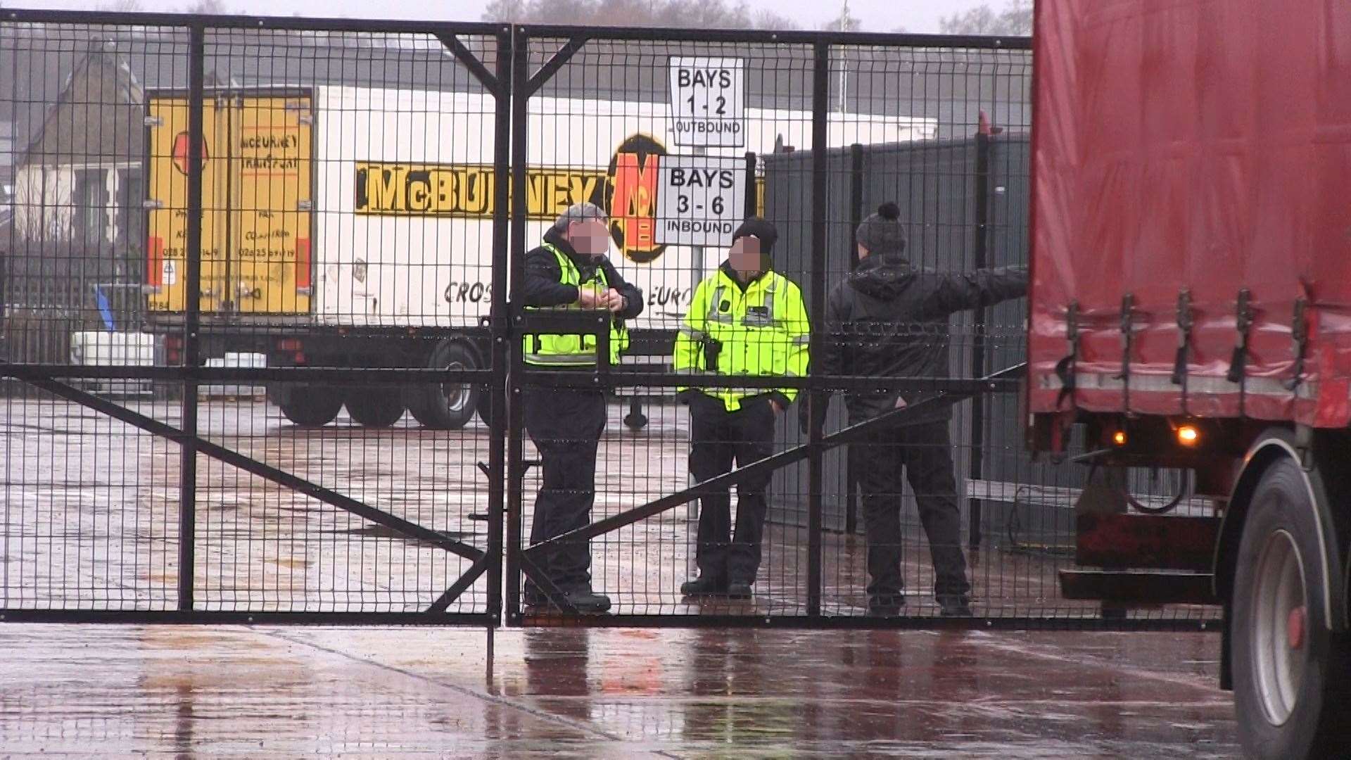 Inspections of animal-based food produce were also suspended at Belfast Port (David Young/PA)