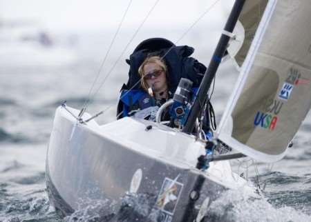 Hilary Lister in her unique boat sets off from Dover for her record attempt inJune