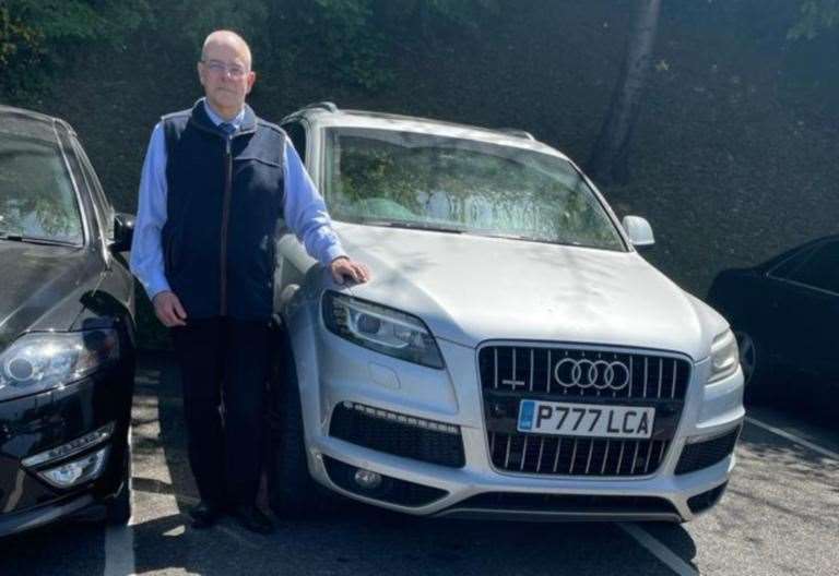 Frederick Chandler next to his car. Picture: Frederick Chandler