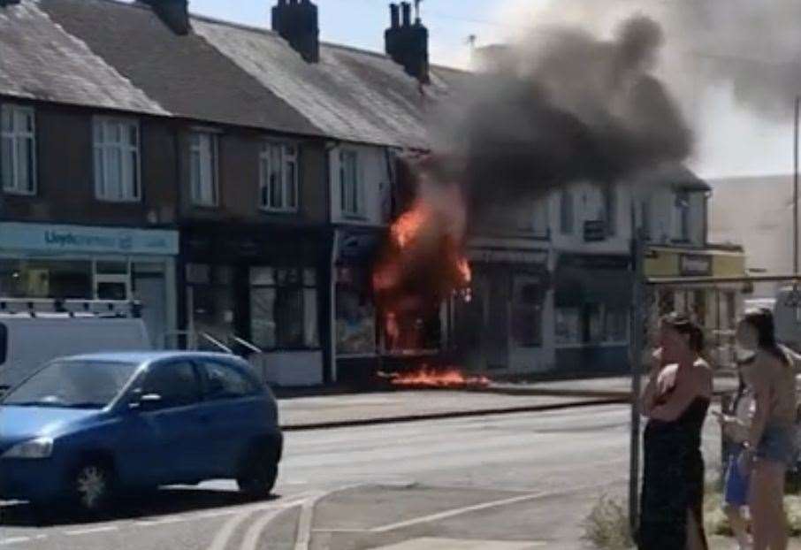 The fire took just 10 minutes to burn through everything, according to Izzy