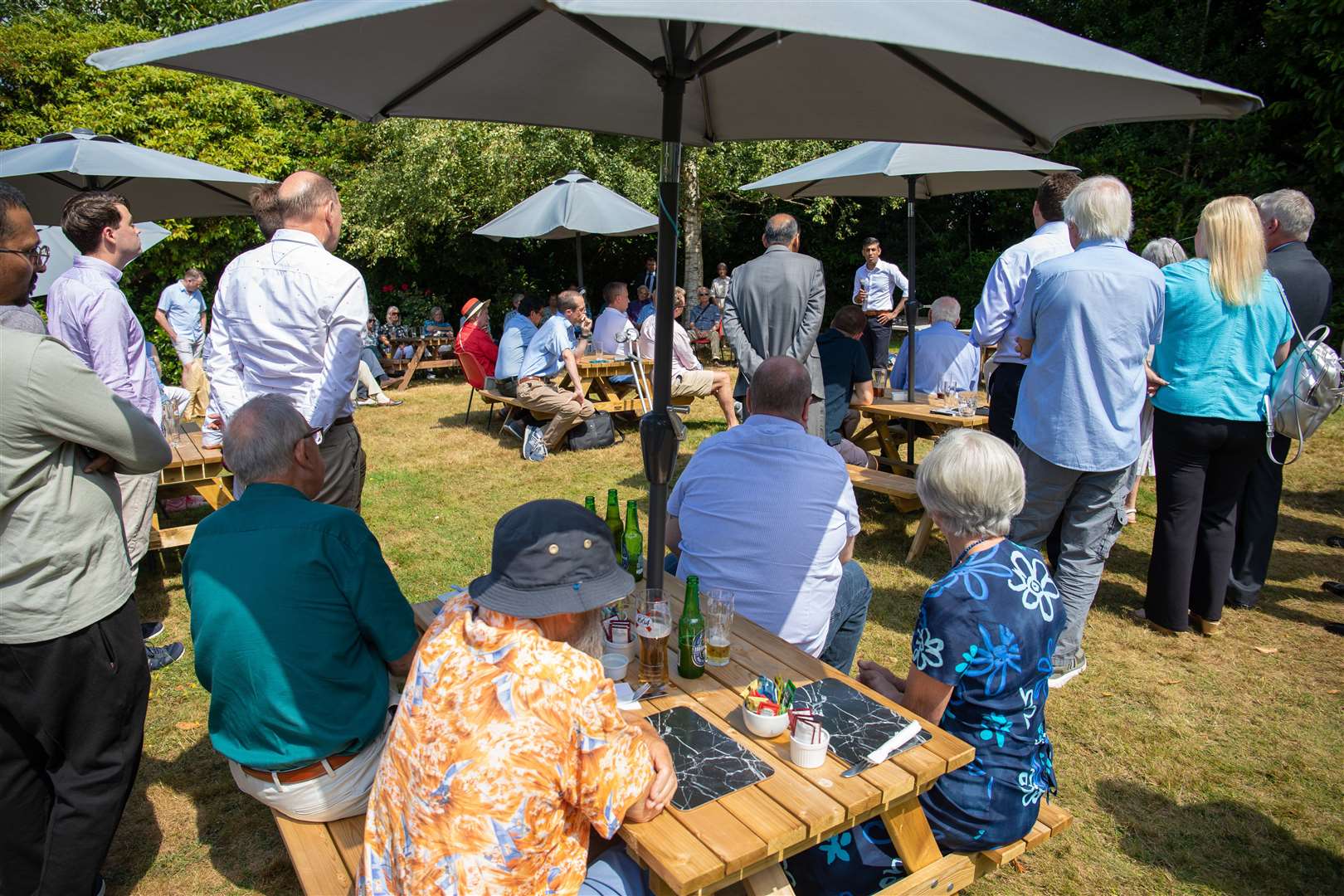 Many came out to see the Prime Minister candidate. Picture: Simon Walker