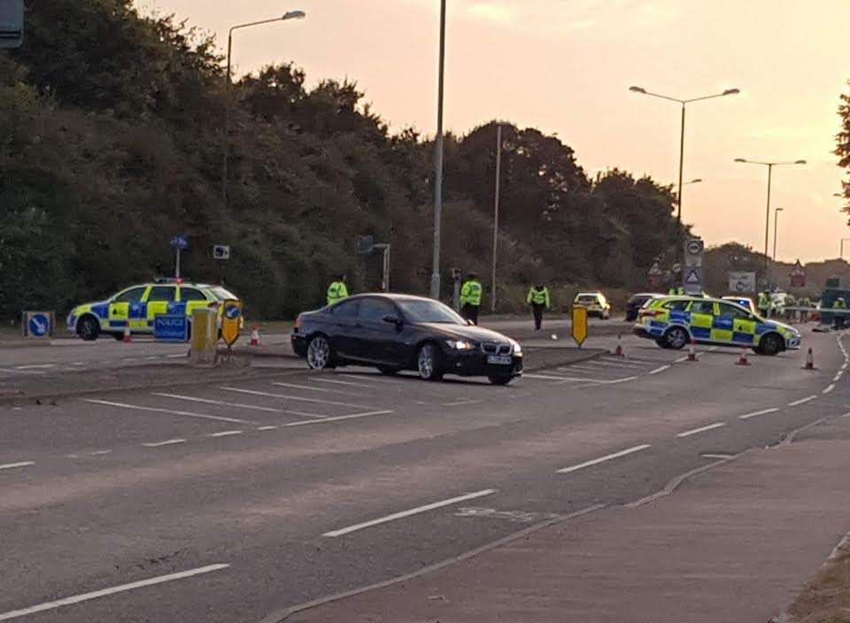 The road was closed in both directions