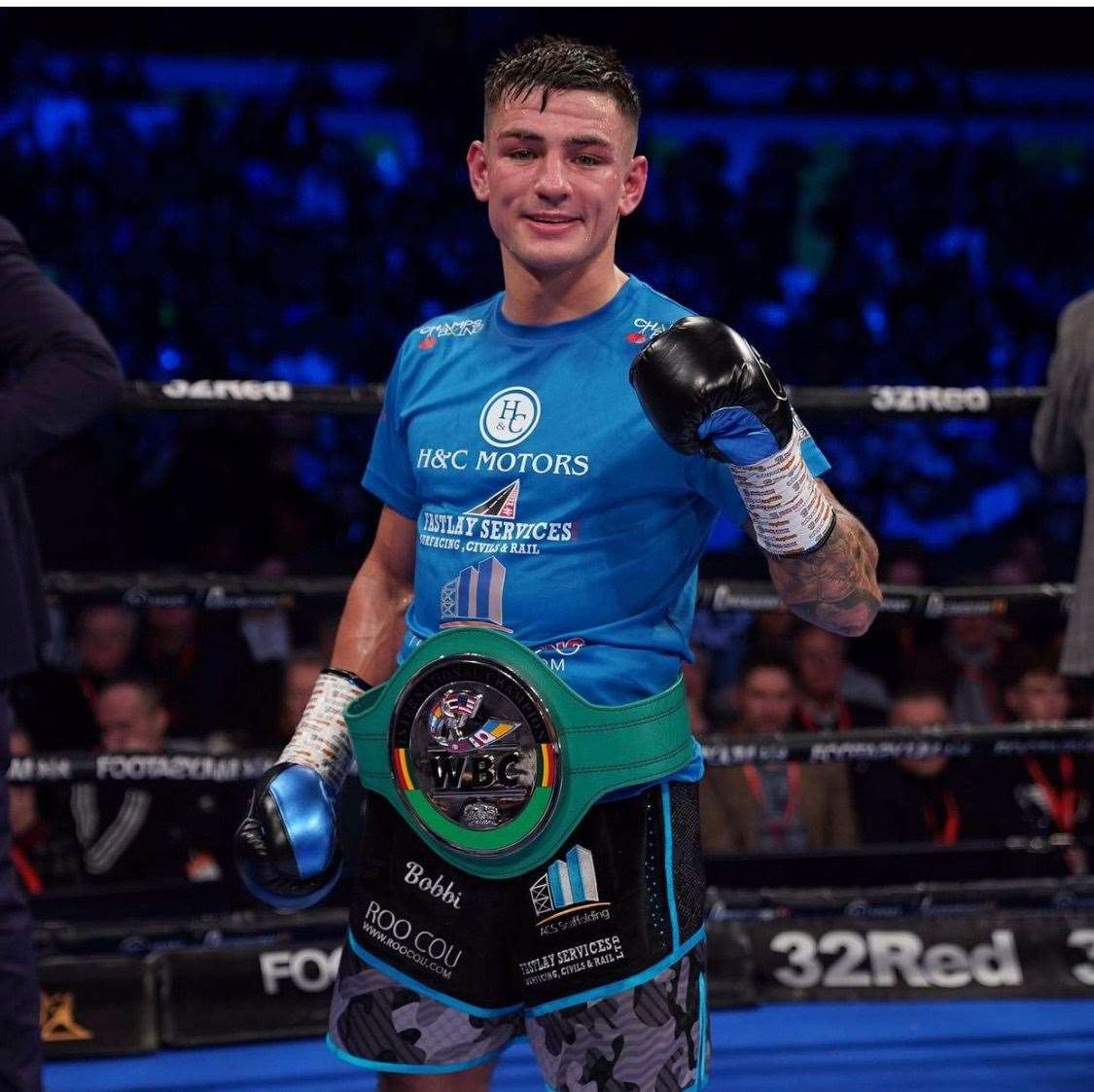 Maidstone boxer Sam Noakes with his WBC International Silver lightweight belt