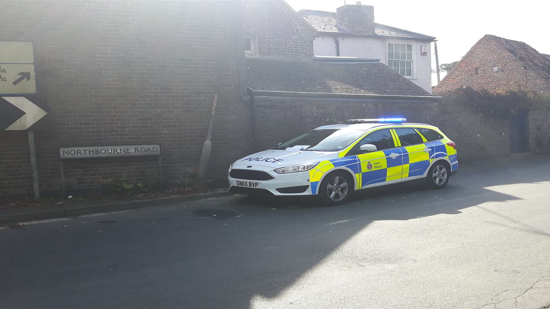 A motorcyclist crashed into a lamppost in the road